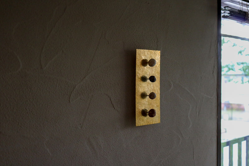 Slim Brass/Ceramic Wall Decoration