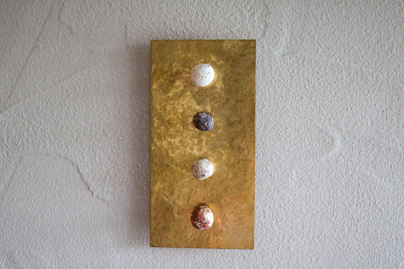 Slim Brass/Ceramic Wall Decoration