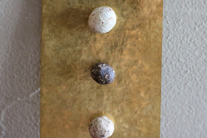 Slim Brass/Ceramic Wall Decoration