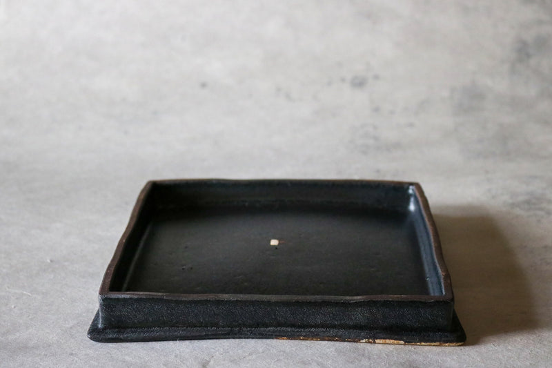 Tsuchi Black Square Dish