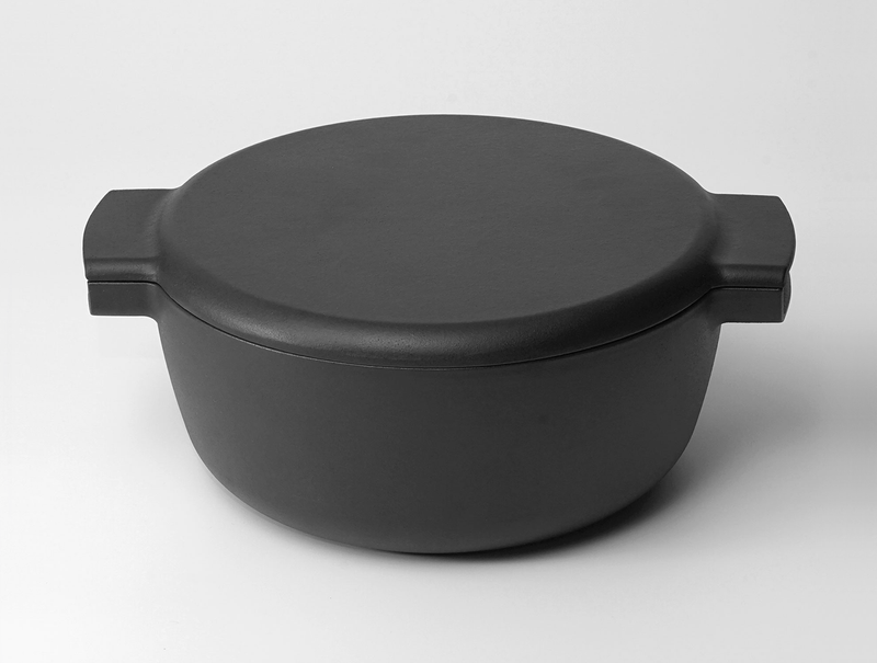 Enameled Deep Cast Iron Pan