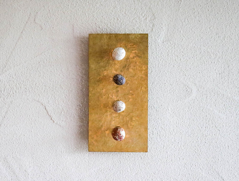 Slim Brass/Ceramic Wall Decoration