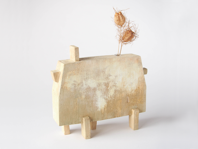 Mountain Brute Wooden Vase