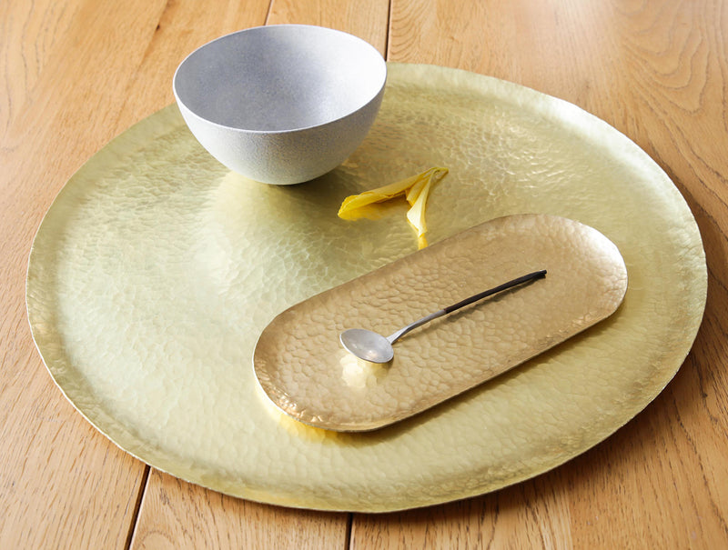 Round Brass Tray L