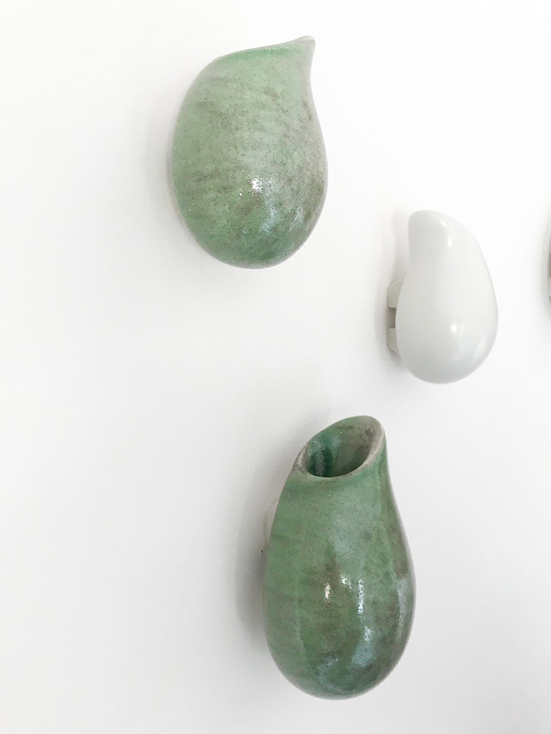 Sea Green Droplet Wall Vase S