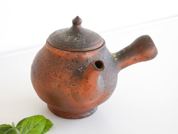 Red Side Handle Teapot