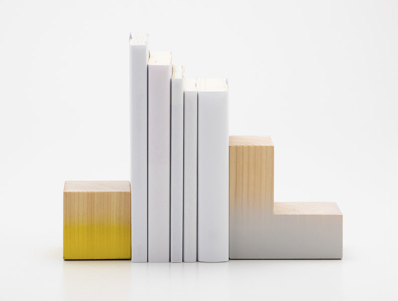 Range Bookends Yellow White