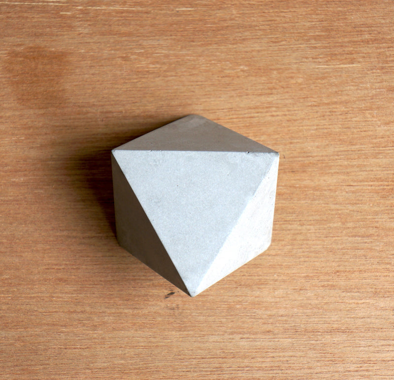 Concrete Polygon Paperweight