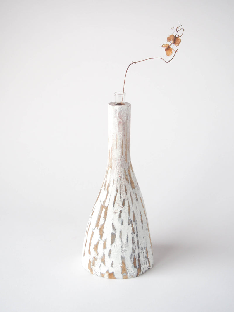 Snowscape Wooden Vase
