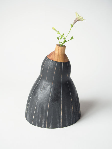Aubergine Wooden Vase