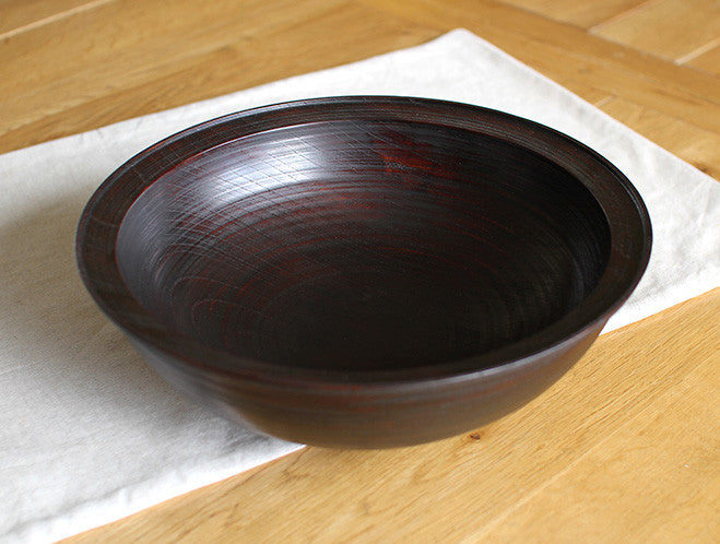 Large Lacquer Zelkova Bowl
