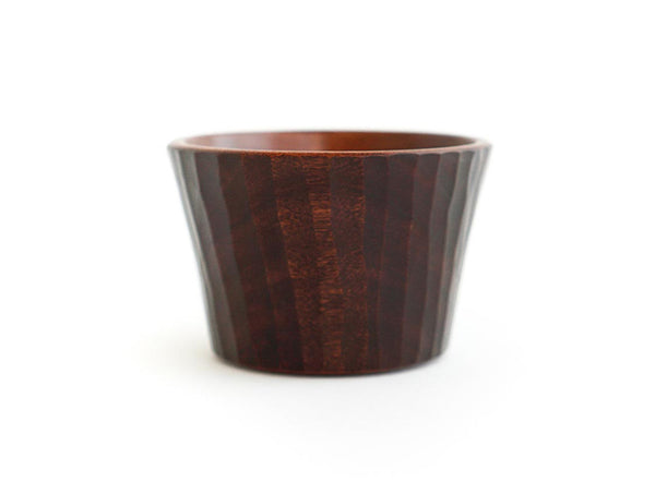 Carved Brown Lacquer Cup