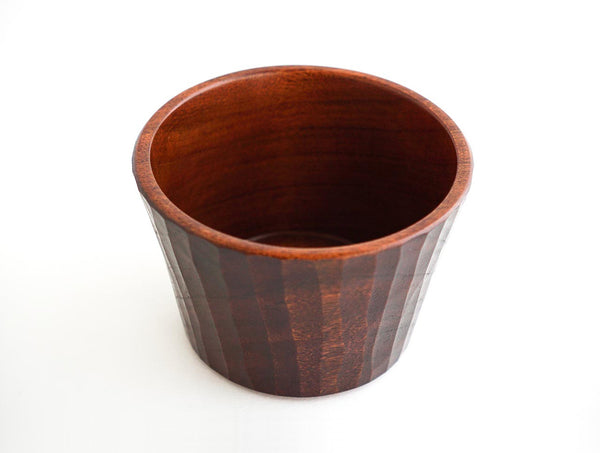 Carved Brown Lacquer Cup