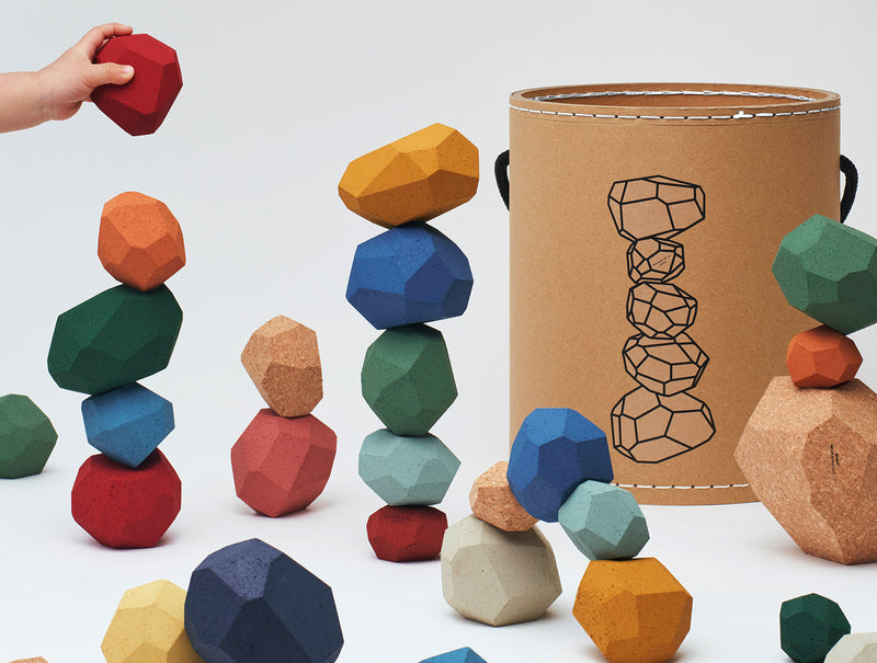 Tumi-isi Recycled Cork Stacking Blocks Mixed