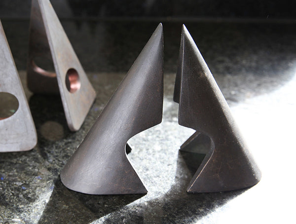 Cutaway Triangle Bookends