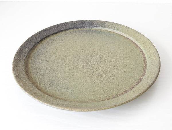 Green Speckled Plate L