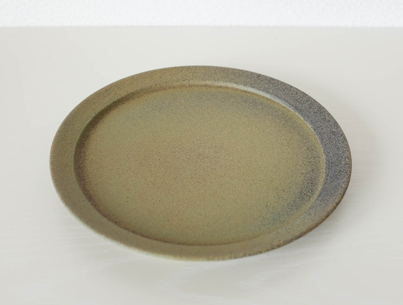 Green Speckled Plate L