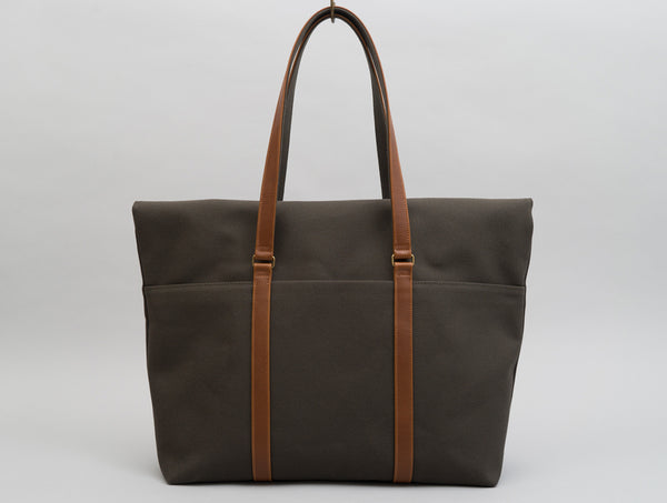Charcoal Khaki Tote Bag