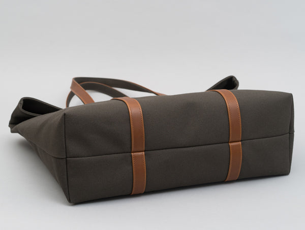 Charcoal Khaki Tote Bag