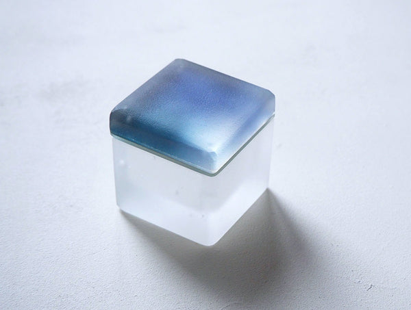Blue Ripple Glass Box