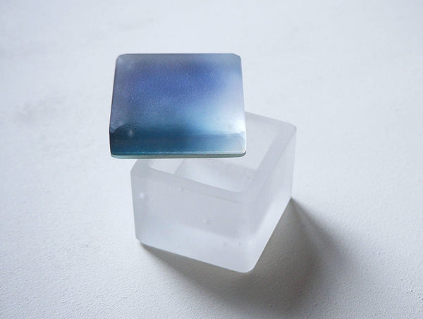 Blue Ripple Glass Box