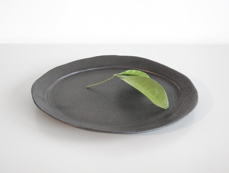 Matte Black Oval Plate
