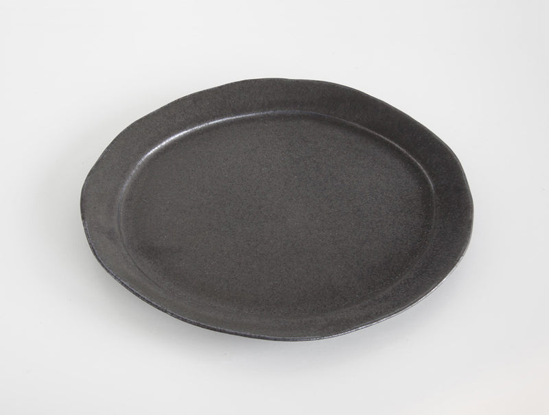 Matte Black Oval Plate