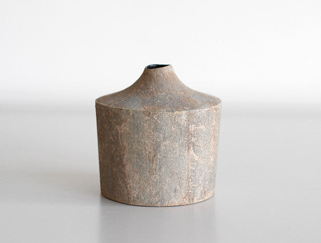 Pale Grey Dry Lacquer Vase