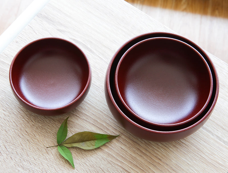 Red Nested Urushi Bowls