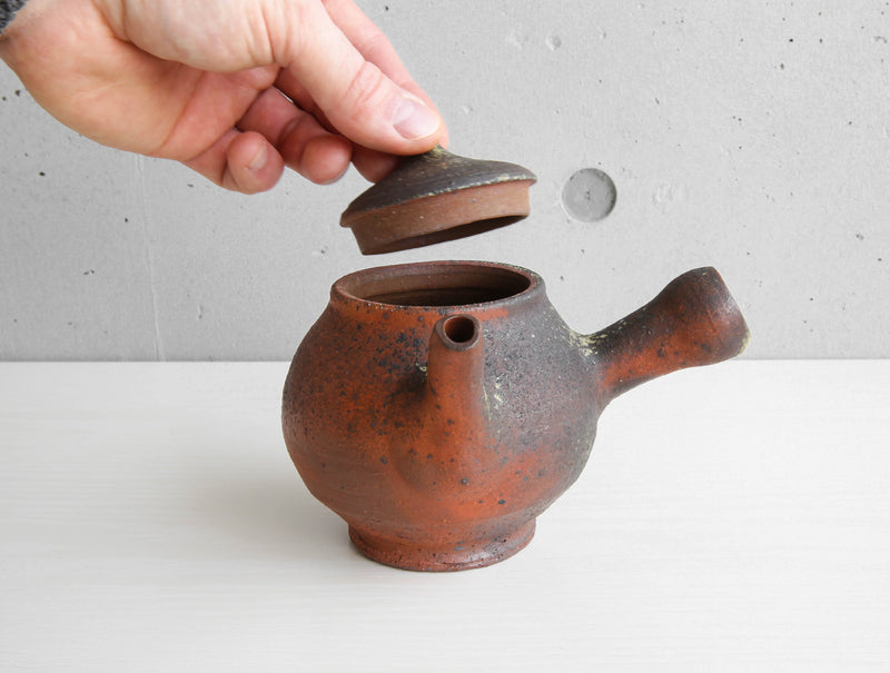 Red Side Handle Teapot