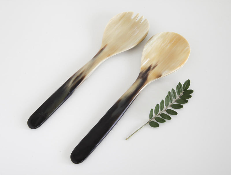Horn Salad Servers Wide