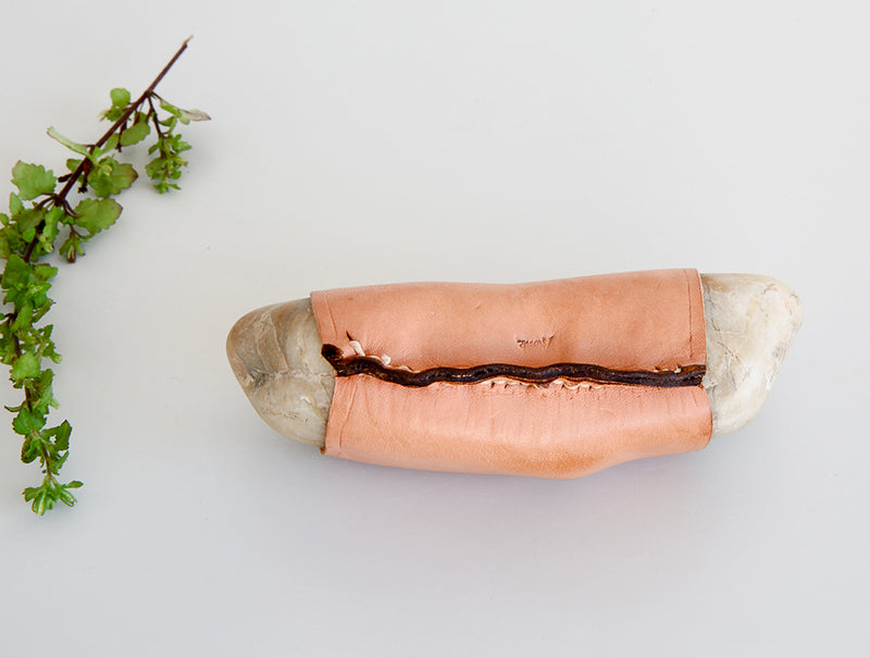 Stone with Leather Cover