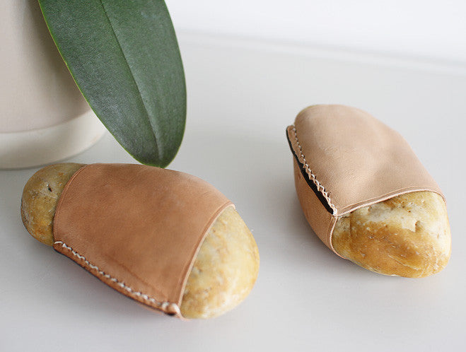 Stone with Leather Cover