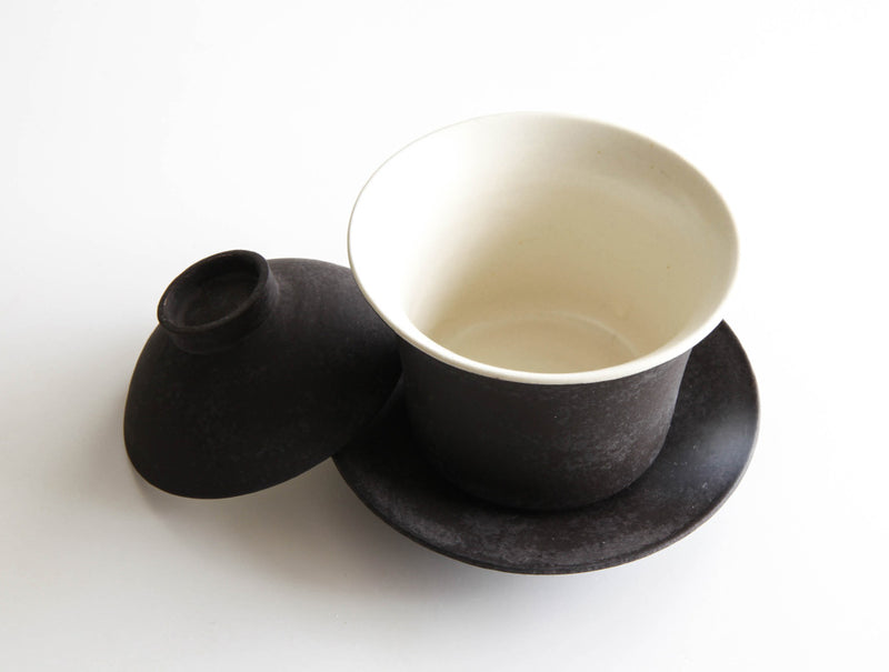 Brushed Black Lidded Cup