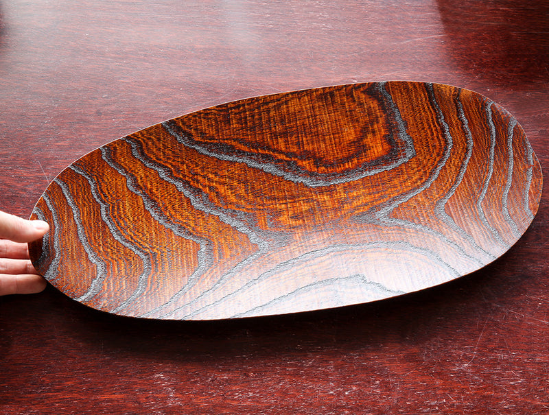 Large Keyaki Lacquer Dish