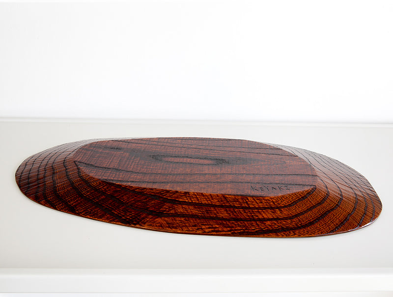 Large Keyaki Lacquer Dish