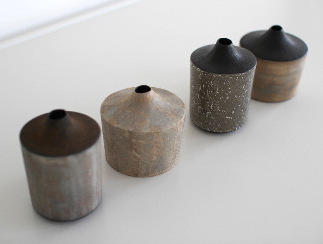 Blue Black Dry Lacquer Vase