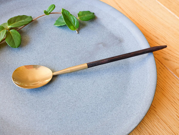Brass Wooden Handle Spoon