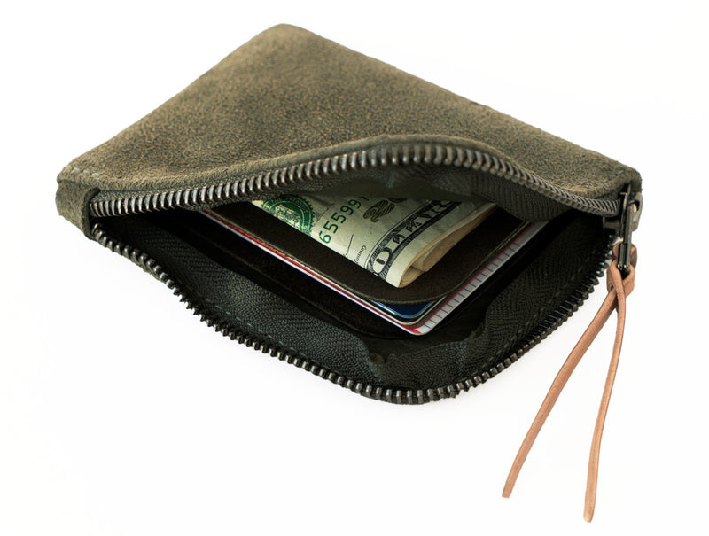 Suede Zip Luxe Wallet